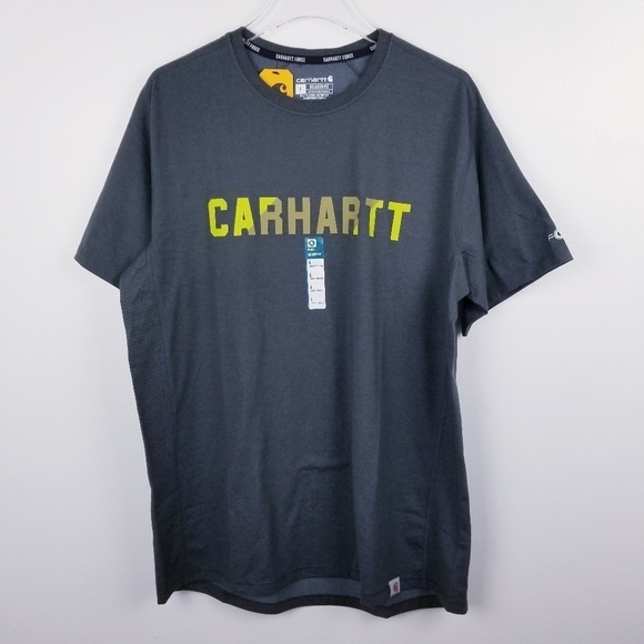 Carhartt Force Relaxed Fit Midweight Short-Sleeve Block Logo Graphic T-Shirt NWT - Picture 3 of 13